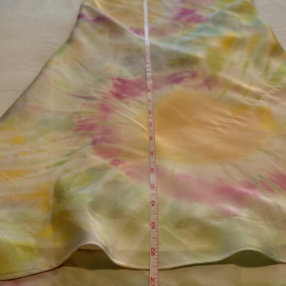 NWOT Zara Tie Dye Satin Halter Strappy Open Back Dress in Tie Dye Size S - Picture 5 of 8